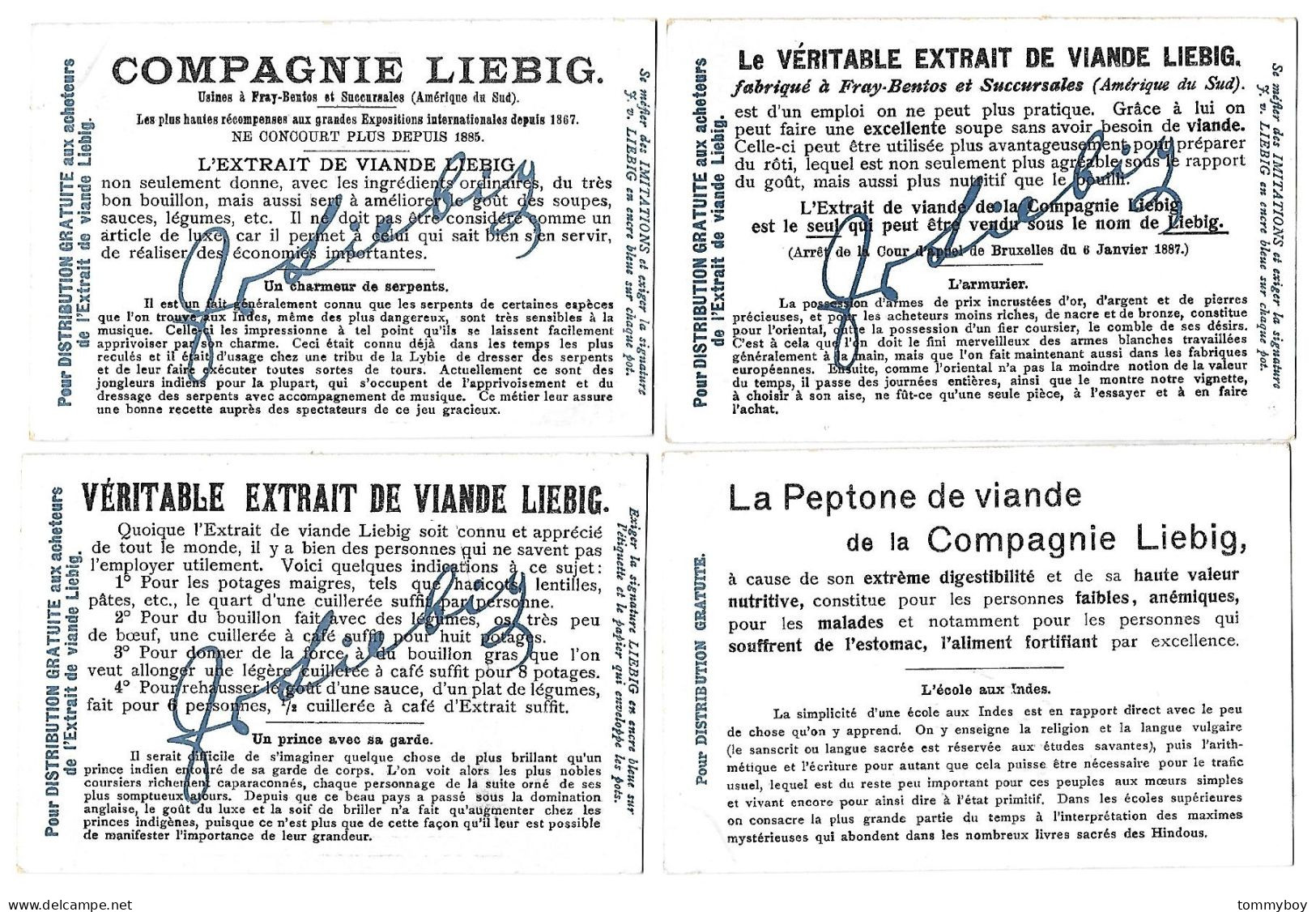 S 688, Liebig 6 Cards, Types Populaires De L'Hindoustan (ref B17) - Liebig