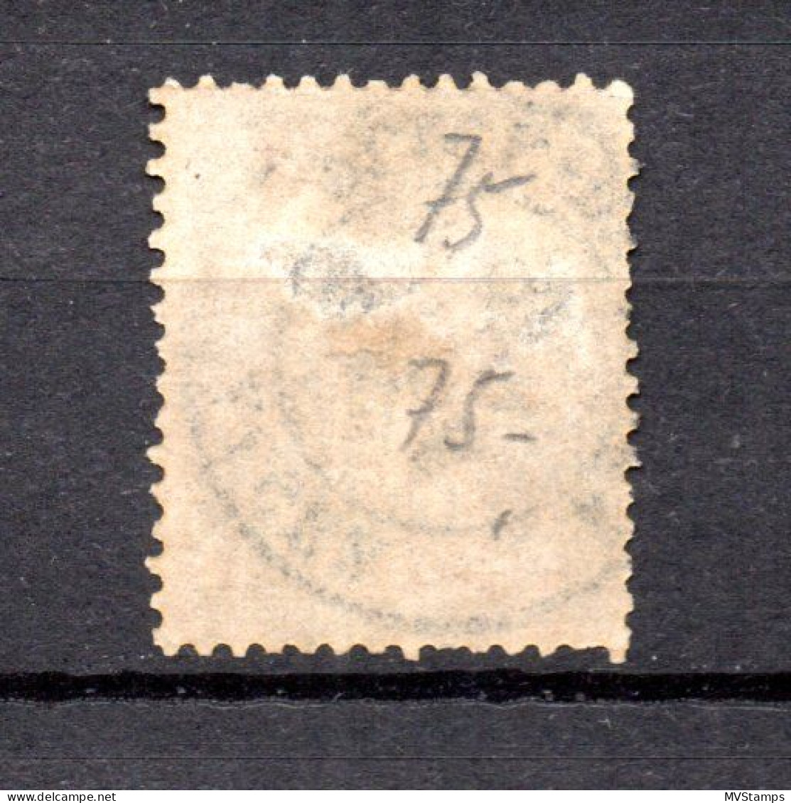France/Algeria 1878 Old Sage Stamp (Michel 75) Gebraucht Alger (thin Spott) - 1876-1898 Sage (Type II)