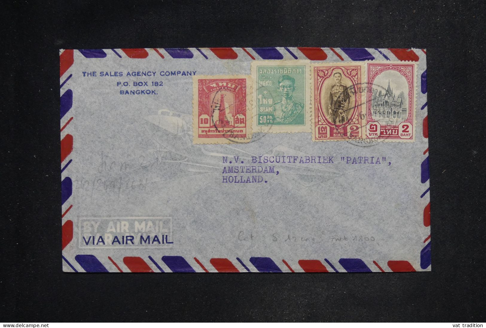 THAÏLANDE - Lettre Commerciale Par Avion > La Hollande - 1948 - A 3011 - Thailand