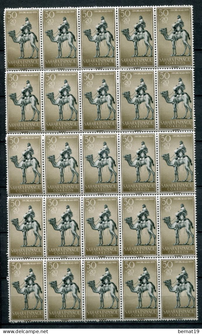 Sahara 1959. Edifil 169-71 X 25 ** MNH. - Spanische Sahara