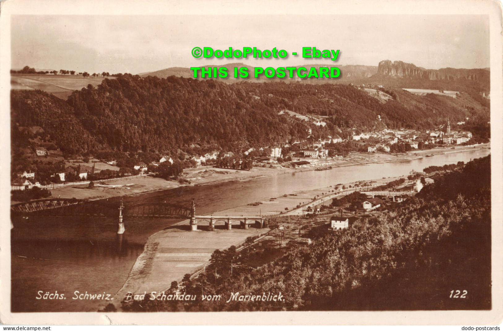 R413789 Sachs. Schweiz. Bad Schandau Vom Marienblick. Stein. No. 122. RP - World