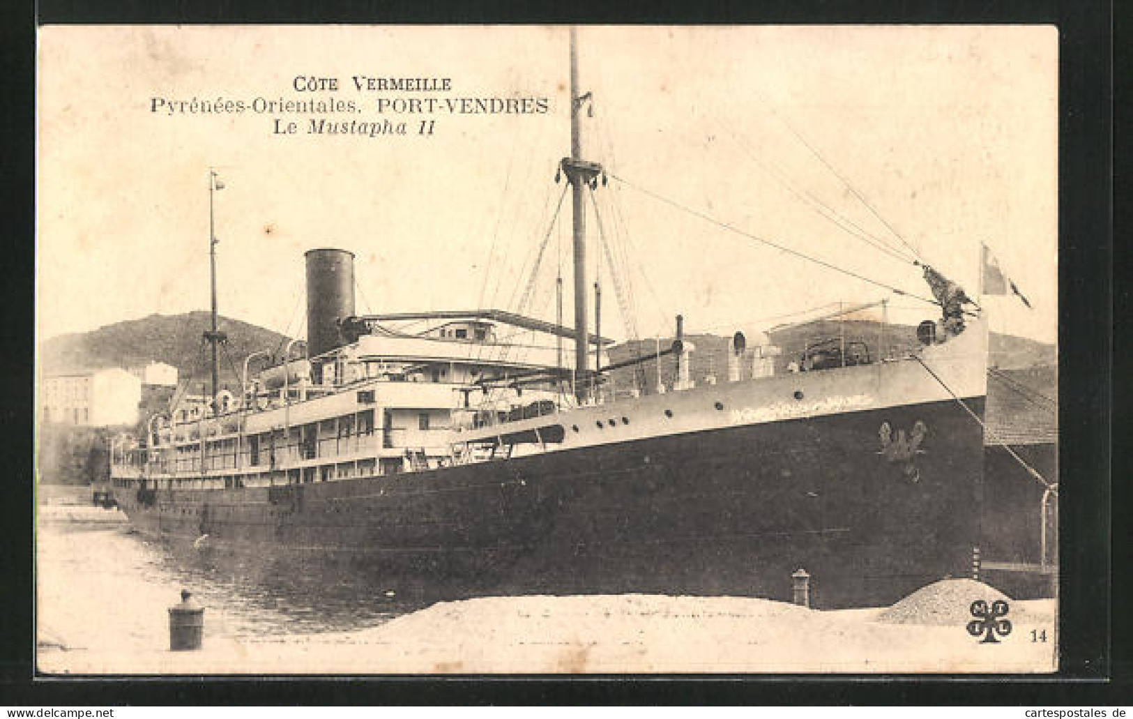 AK Port-Vendres, Passagierschiff Le Mustapha II Im Hafen  - Passagiersschepen