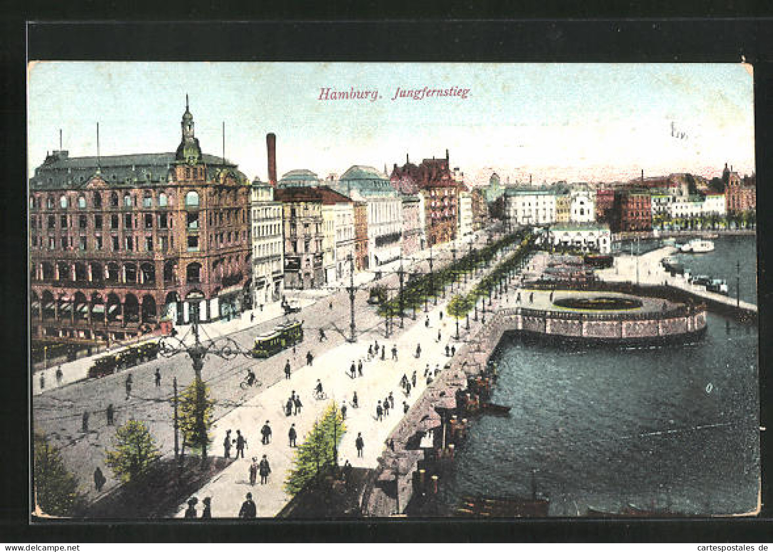 AK Hamburg-Neustadt, Jungfernstieg Aus Der Vogelschau  - Mitte