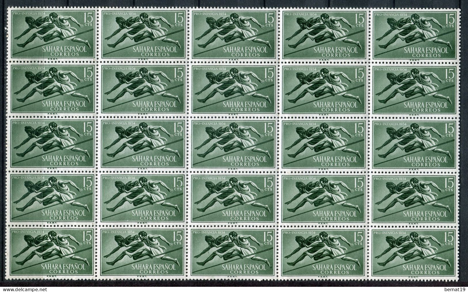 Sahara 1954. Edifil 112-15 X 25 ** MNH. - Spanische Sahara