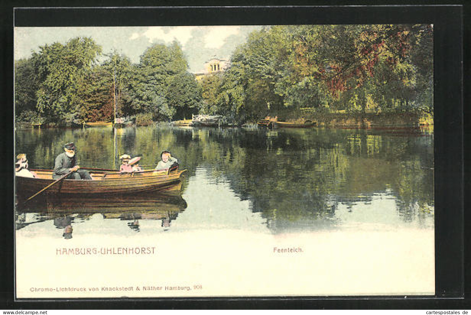 AK Hamburg-Uhlenhorst, Ruderboot Auf Dem Feenteich  - Nord