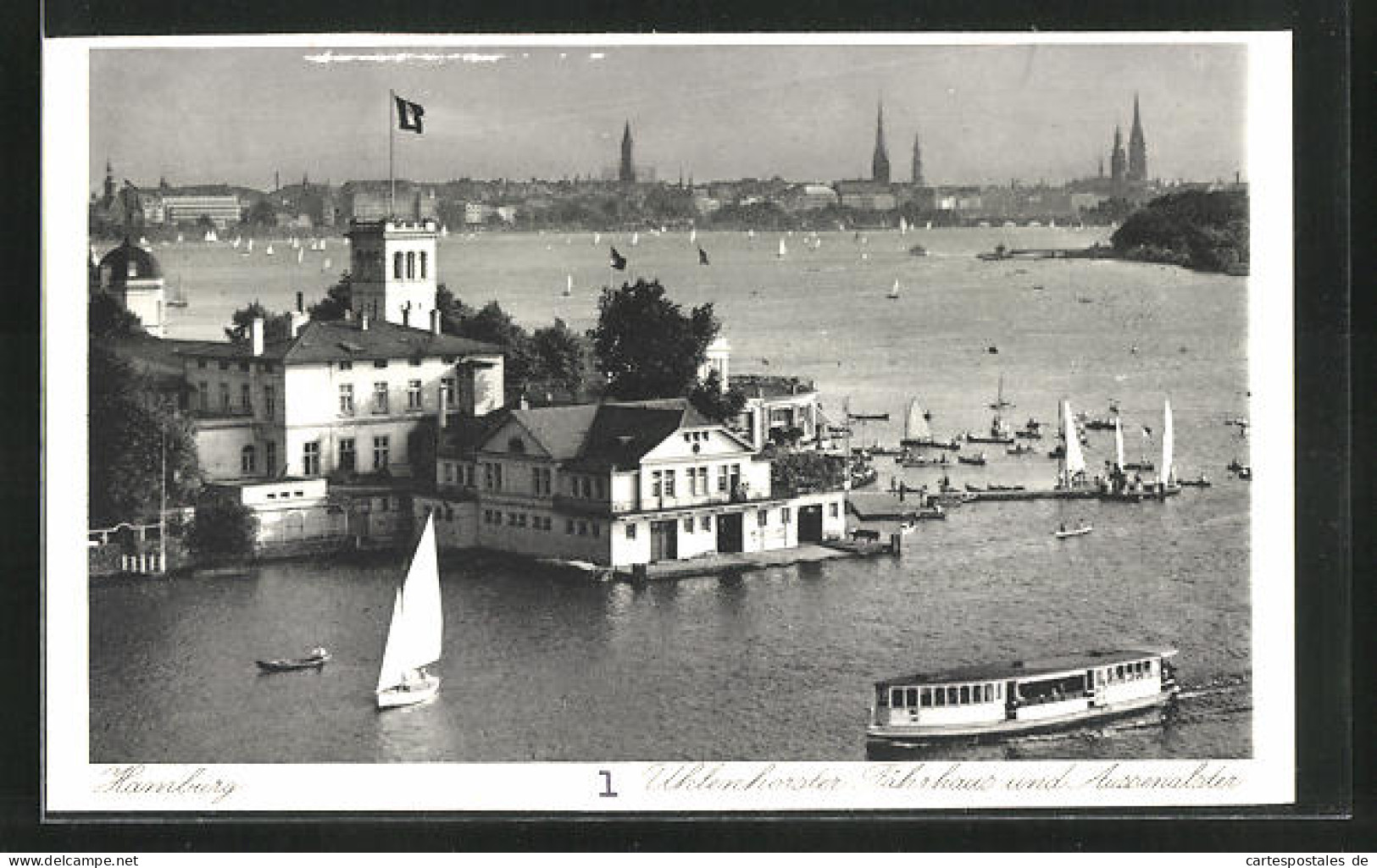 AK Hamburg-Uhlenhorst, Uhlenhorster Fährhaus Und Aussenalster Aus Der Vogelschau  - Noord