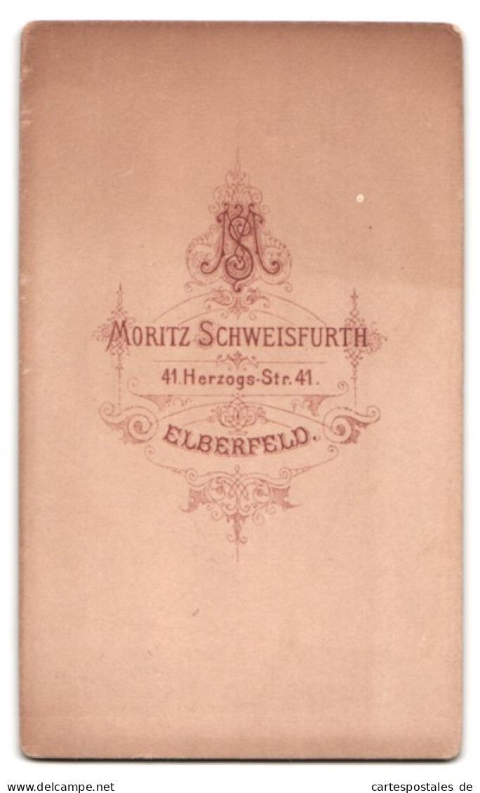 Fotografie Moritz Schweisfurth, Elberfeld, Herzogs-Strasse 41, Portrait Bürgerliche Dame Mit Flechtfrisur  - Anonieme Personen