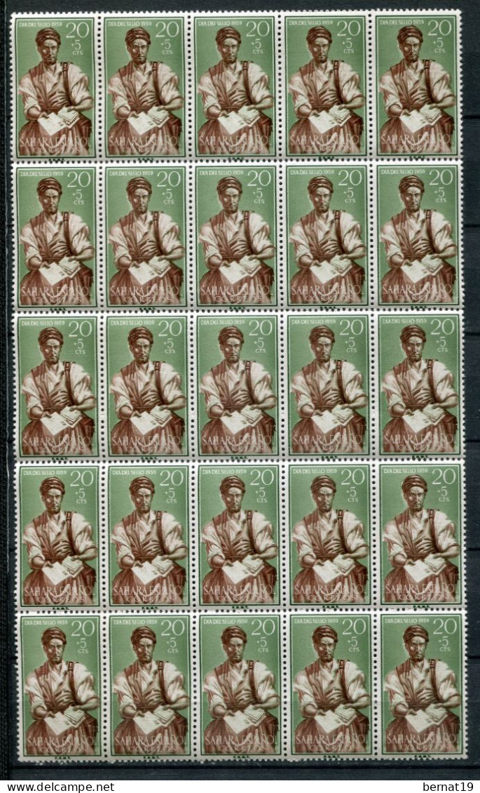 Sahara 1959. Edifil 169-71 X 25 ** MNH. - Spanish Sahara