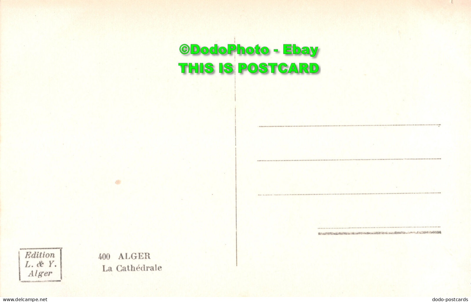 R413872 Alger. La Cathedrale. L. And Y. Postcard - Monde