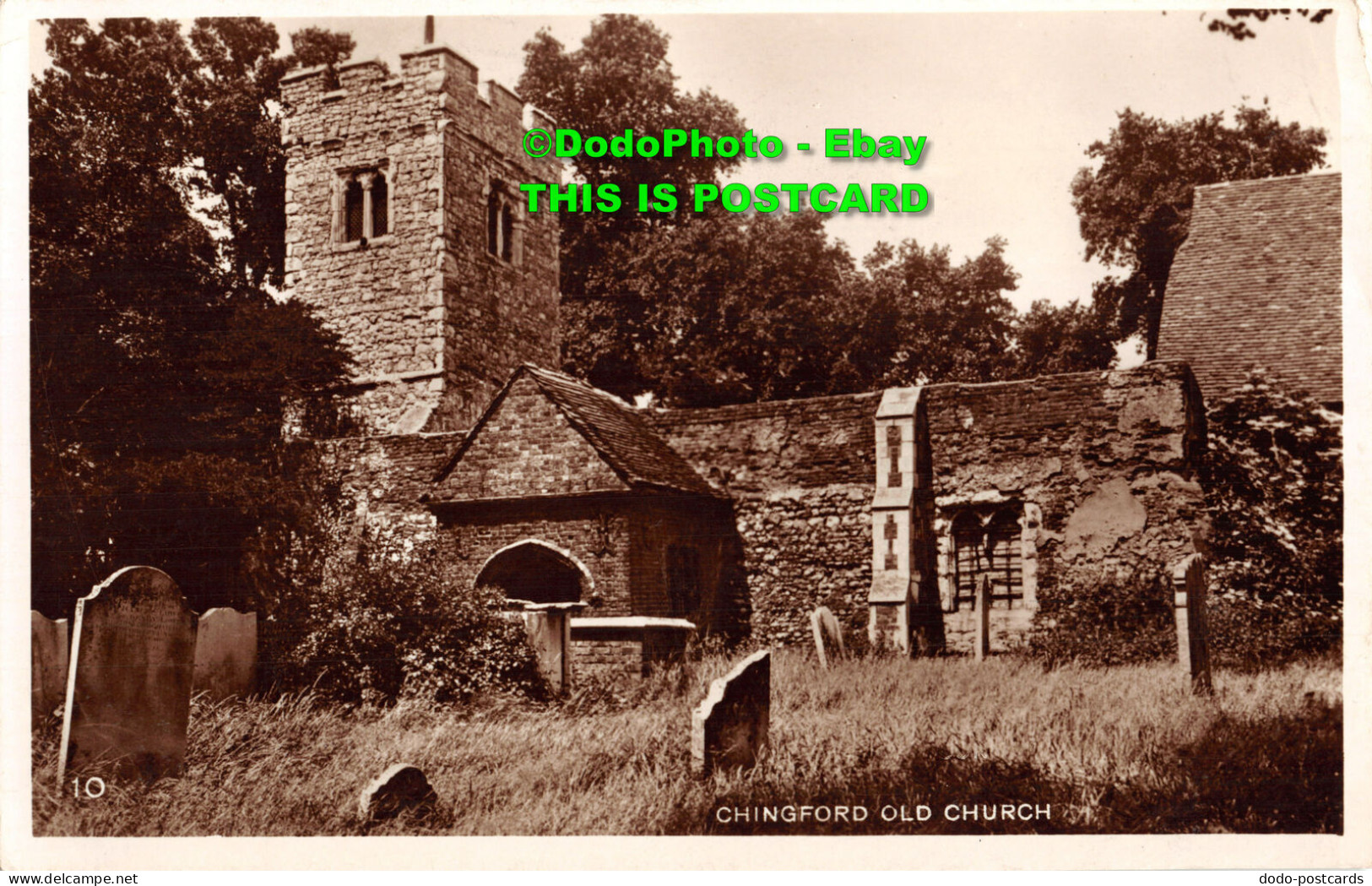 R413079 Chingford Old Church. RP. 1938 - Monde