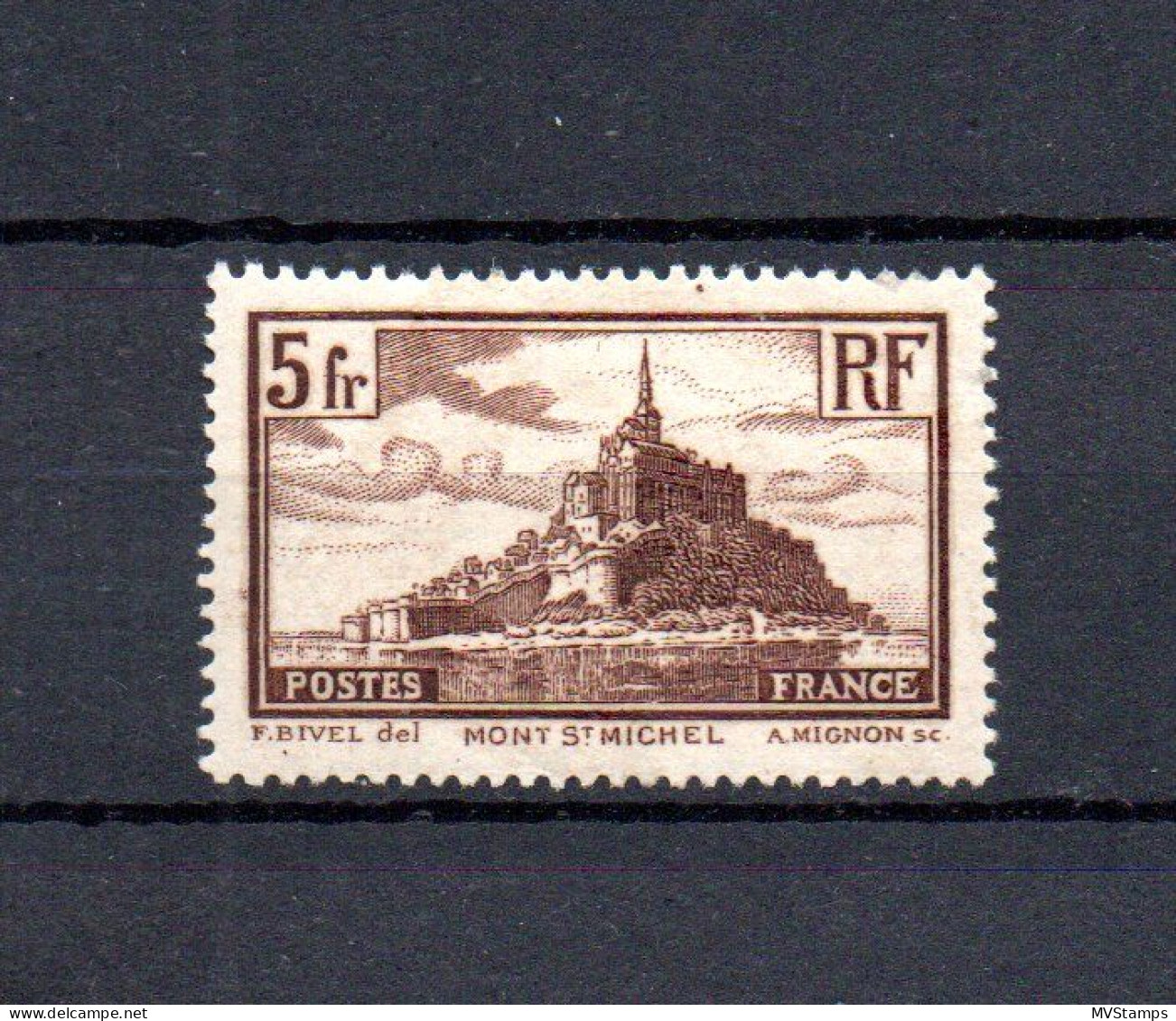 France 1930 Old 5 Franc Definitive Stamp (Michel 240) Nice MLH - Ungebraucht