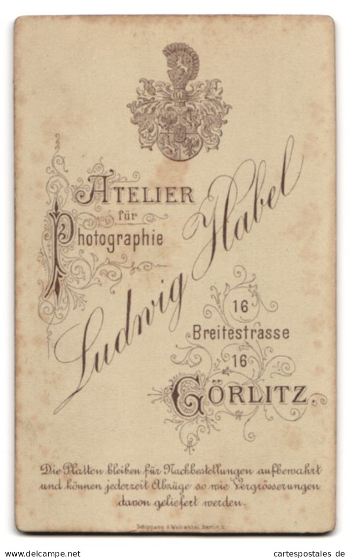 Fotografie Ludwig Habel, Görlitz, Breitestrasse 16, Portrait Junger Herr In Modischer Kleidung  - Personnes Anonymes