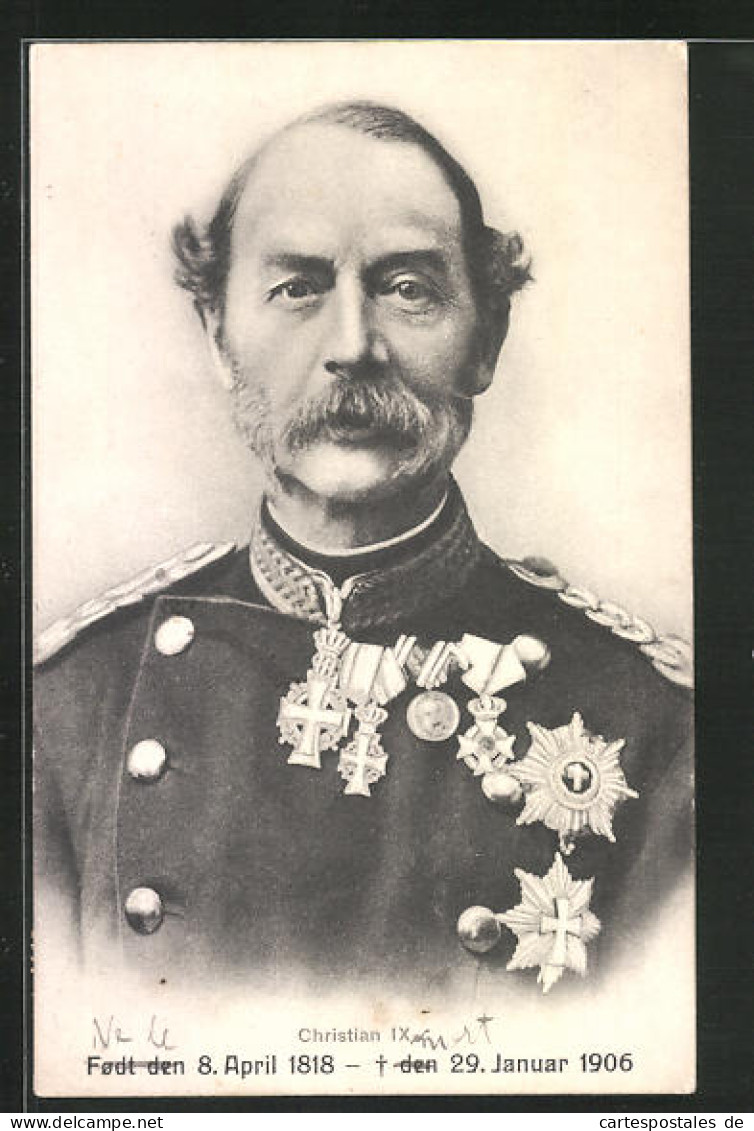 AK Portrait Von König Christian IX. Von Dänemark  - Familles Royales