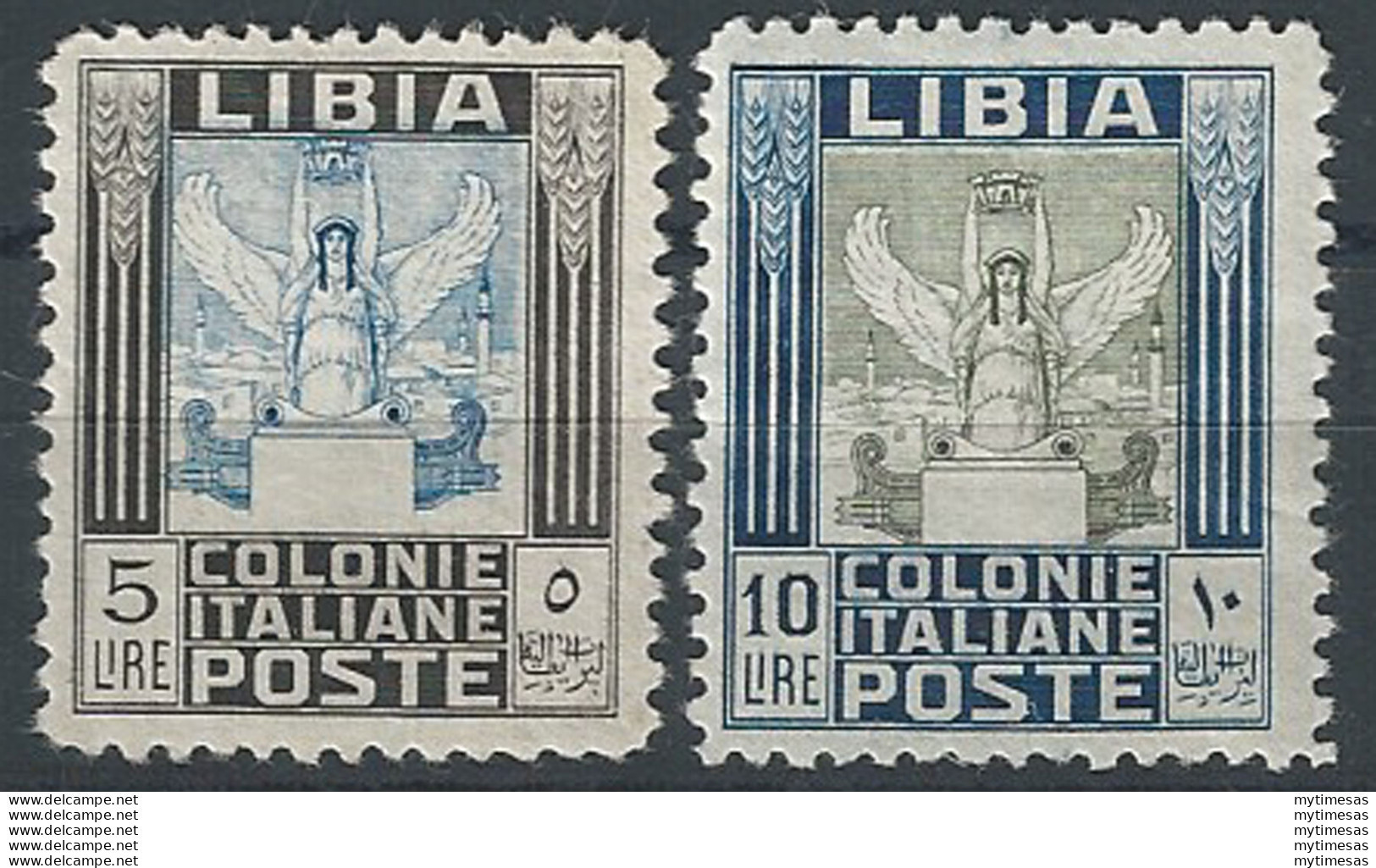 1937 Libia Vittoria Alata 2v. MNH Sassone N. 144/45 - Otros & Sin Clasificación