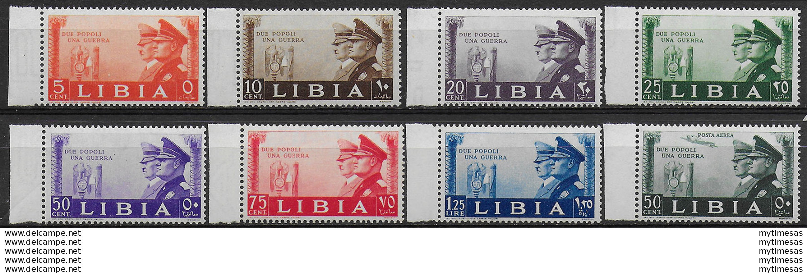 1941 Libia Asse 8v. MNH Sass. N. 171/177+A - Autres & Non Classés