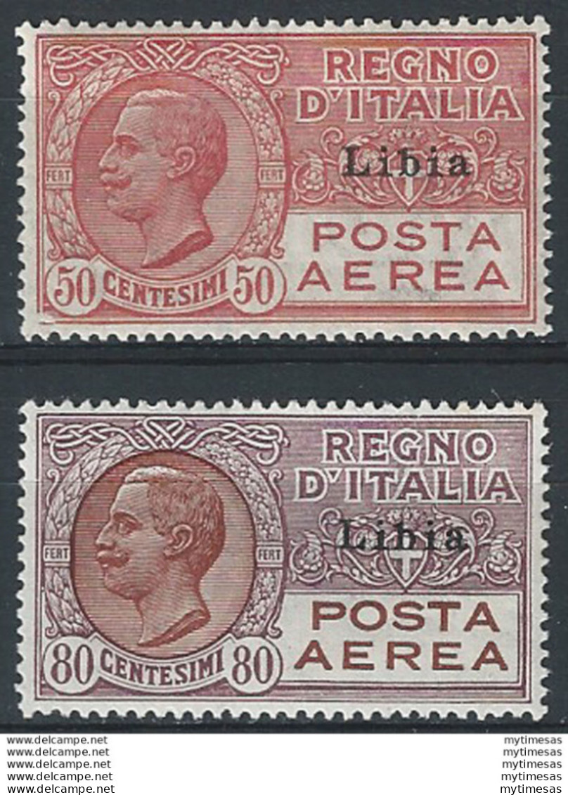 1928-29 Libia PA D'Italia Sopr. 2v. MNH Sassone N. A1/2 - Other & Unclassified