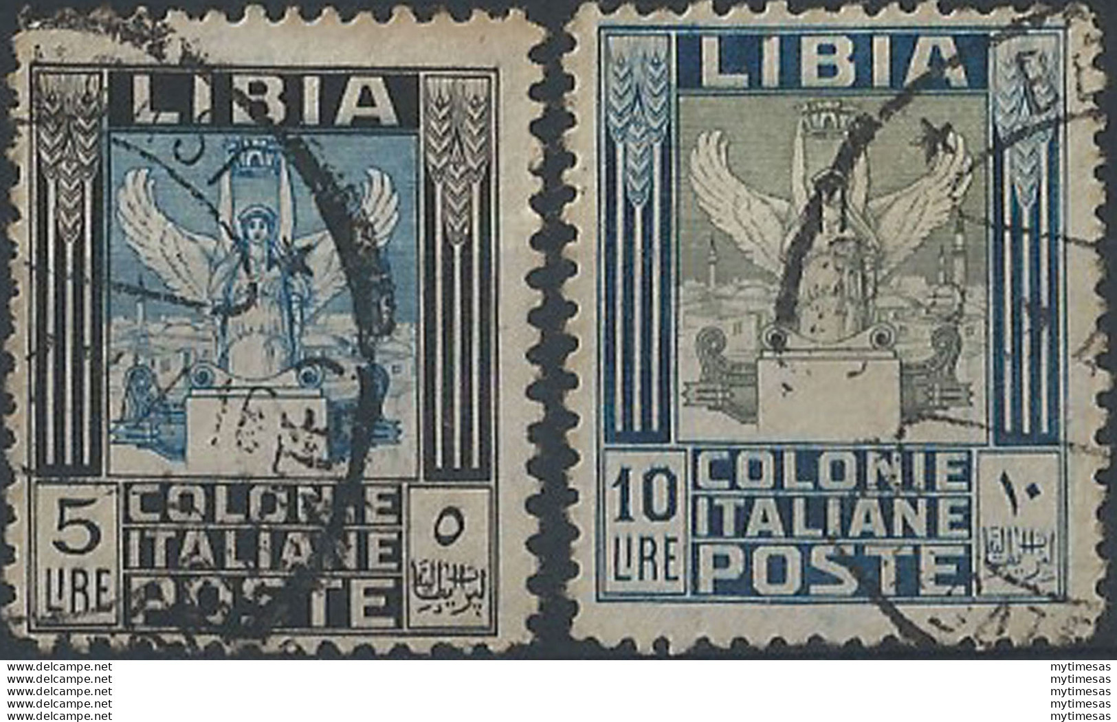 1937 Libia Vittoria Alata 2v. US Sassone N. 144/45 - Altri & Non Classificati