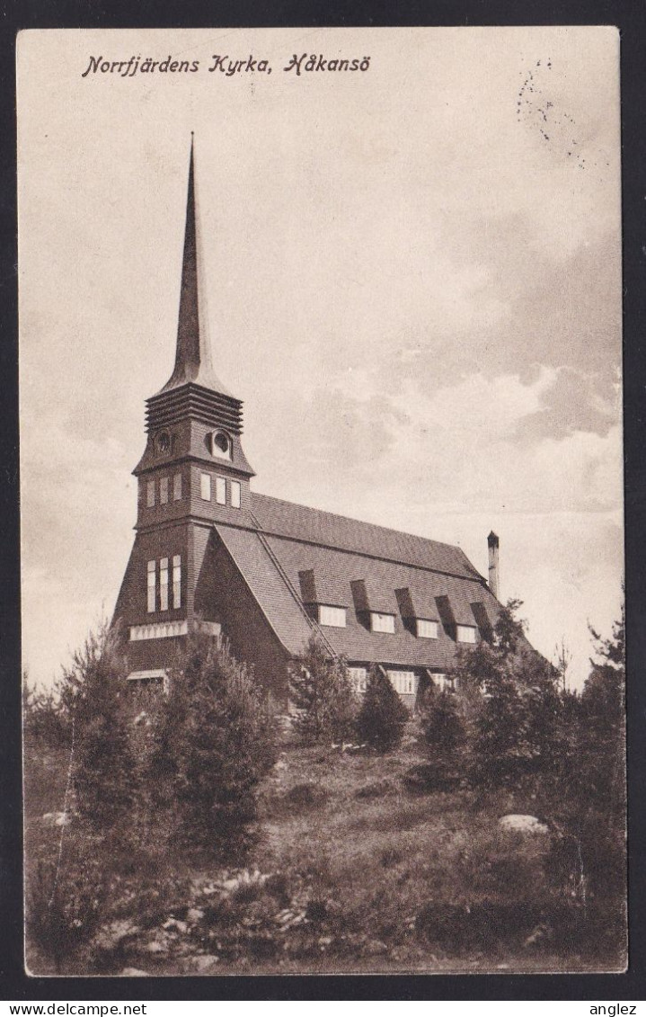 Sweden -  Norrfjardens Kyrka / Church Hakanso Posted 1922 To Lulea - Suecia