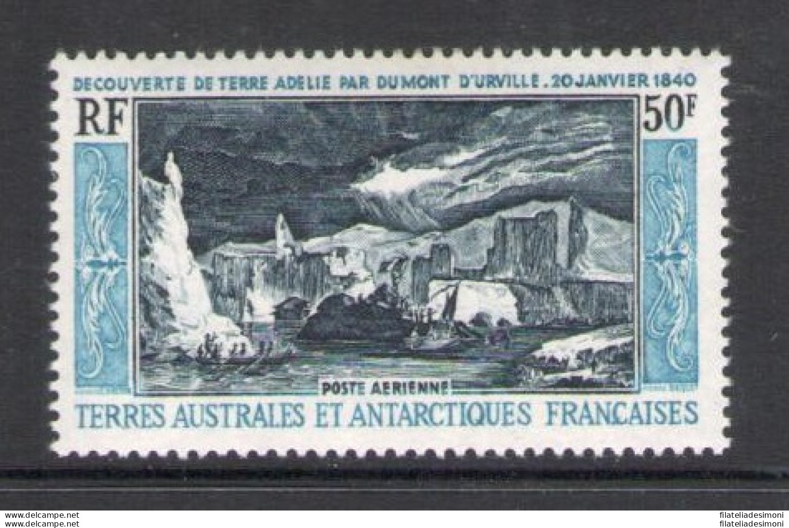 1965 TAAF - Posta Aerea - Yvert N. 8 - Scoperta Terre - MNH** - Altri & Non Classificati