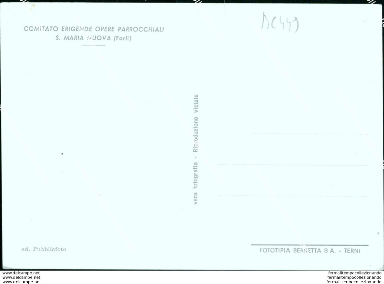 Bc449 Cartolina S.maria Nuova Comitato Erigende Opere Parrocchiali Forli' - Forlì