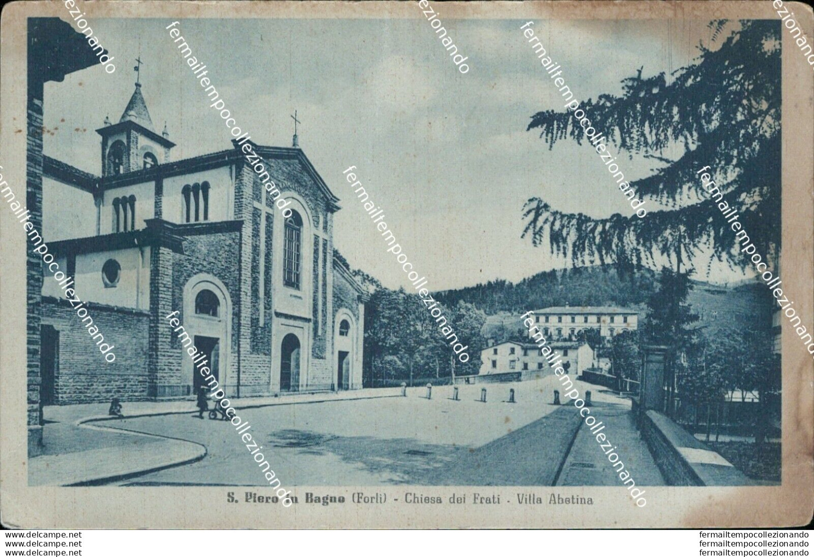 Bc349 Cartolina S.piero In Bagno Chiesa Dei Frati Villa Abatina Forli' - Forli