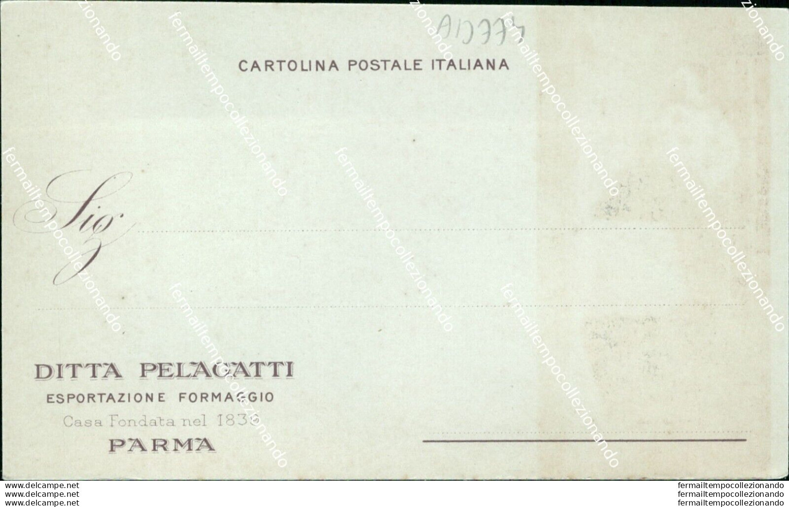 Ad774 Cartolina Pubblicitaria Parma Formaggio Parmigiano Reggiano Pelegatti - Parma
