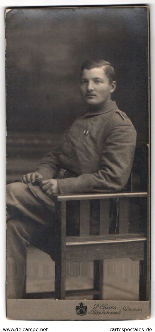 Fotografie P. Clasen, Dessau, Soldat Des 359sten Rgt. Im Feldgrau  - Personnes Anonymes