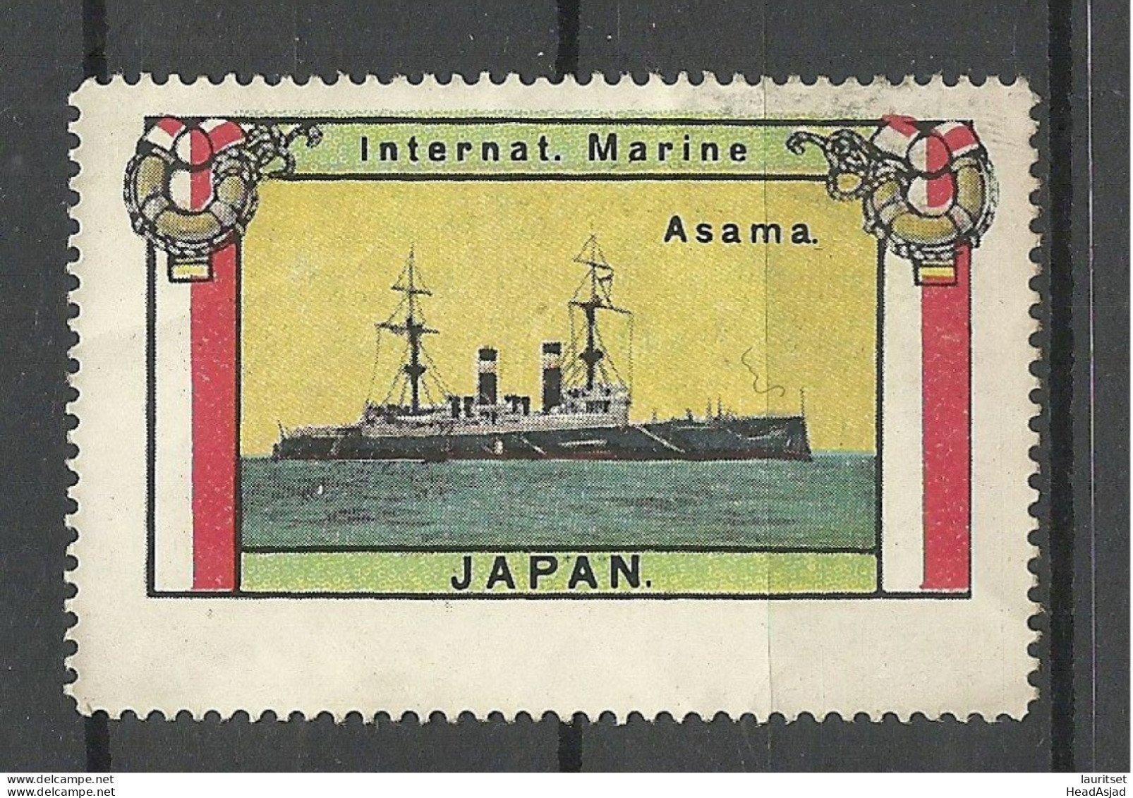 JAPAN NIPPON Intern. Marine Der Schiff Ship ASAMA Vignette Poster Stamp (*) - Ships