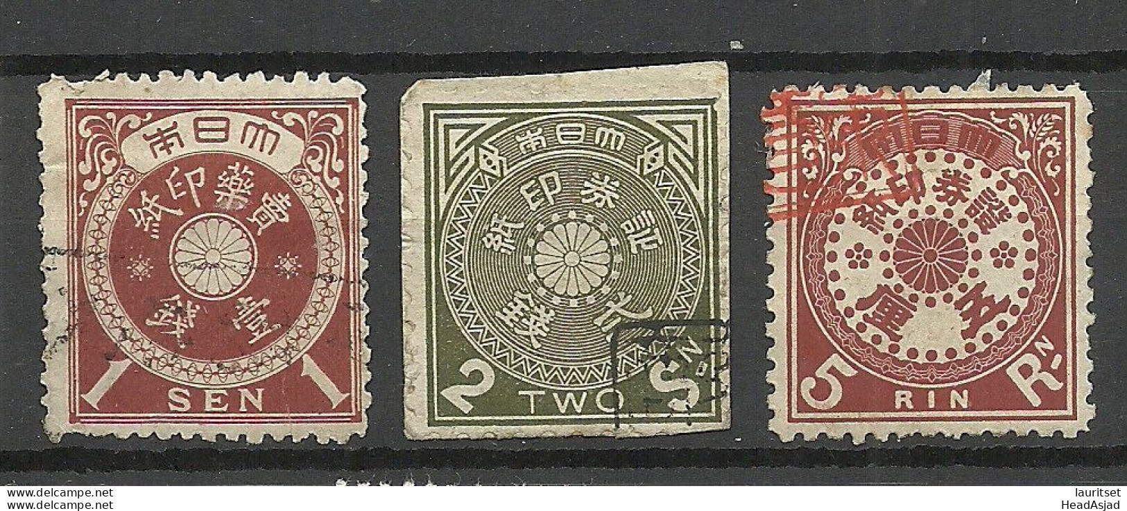 JAPAN Nippon Revenue Tax , 3 Stamps, O Steuermarken - Oblitérés