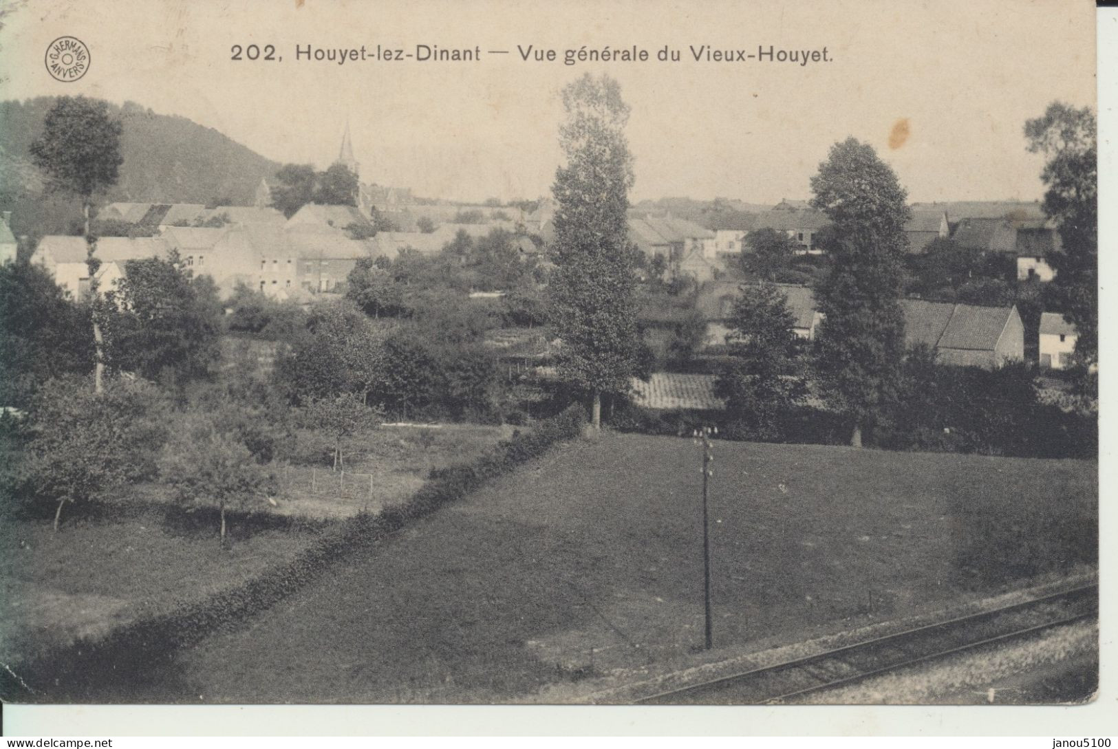 CARTES POSTALES   BELGIQUE    HOUYET  ( PROVINCE DE NAMUR ).   VUE GENERALE DU VIEUX-HOUYET   1919. - Houyet