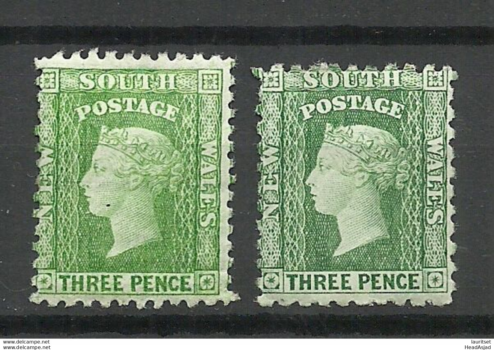 Australia New South Wales 1886/1893 Michel 52 A + B * Queen Victoria - Neufs