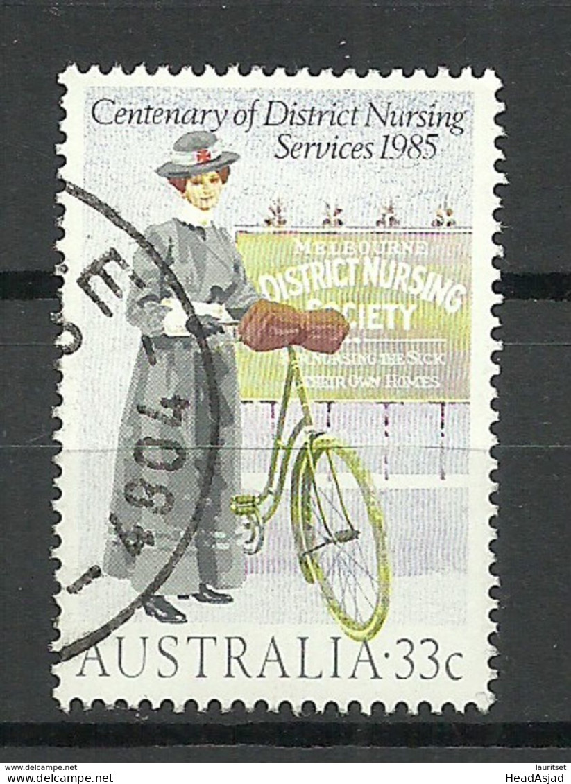 Australia 1985 Dame Mit Fahrrad Nursing Michel 920 O - Sonstige & Ohne Zuordnung