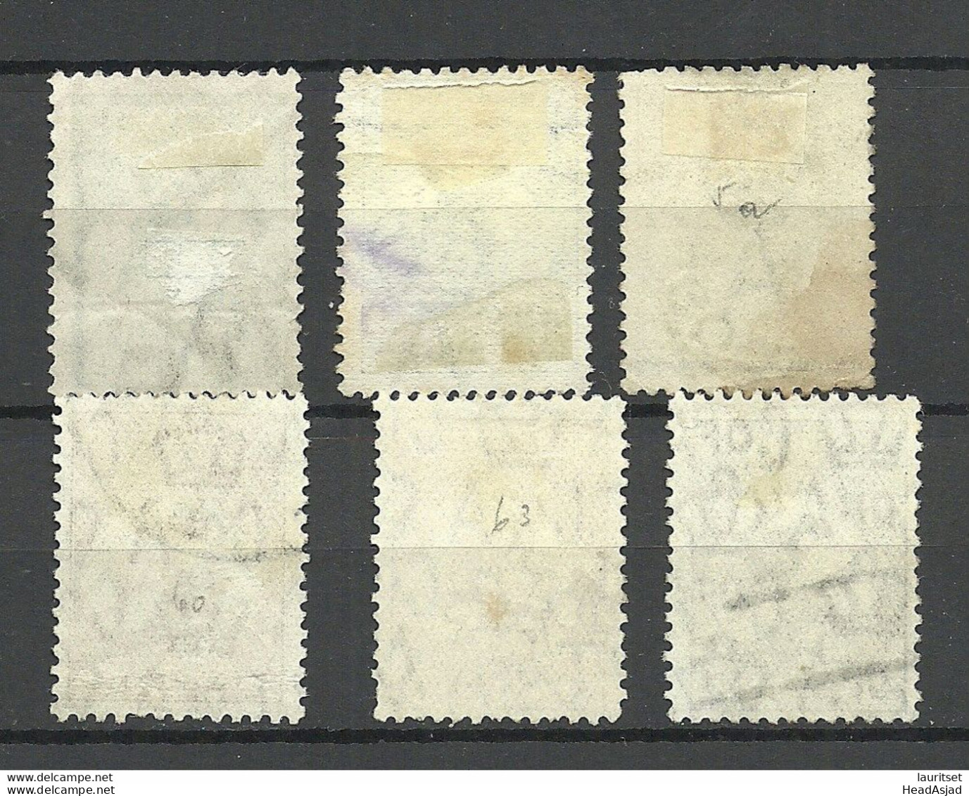 Australia 1913 - 1932, Kangaroo, 6 Old Stamps, O - Gebruikt