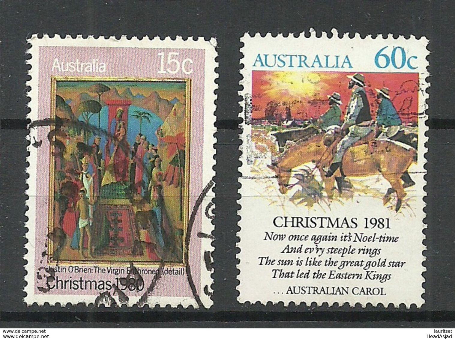 AUSTRALIA 1980/81 Weihnachten Christmas Michel 732 & 769 O - Weihnachten