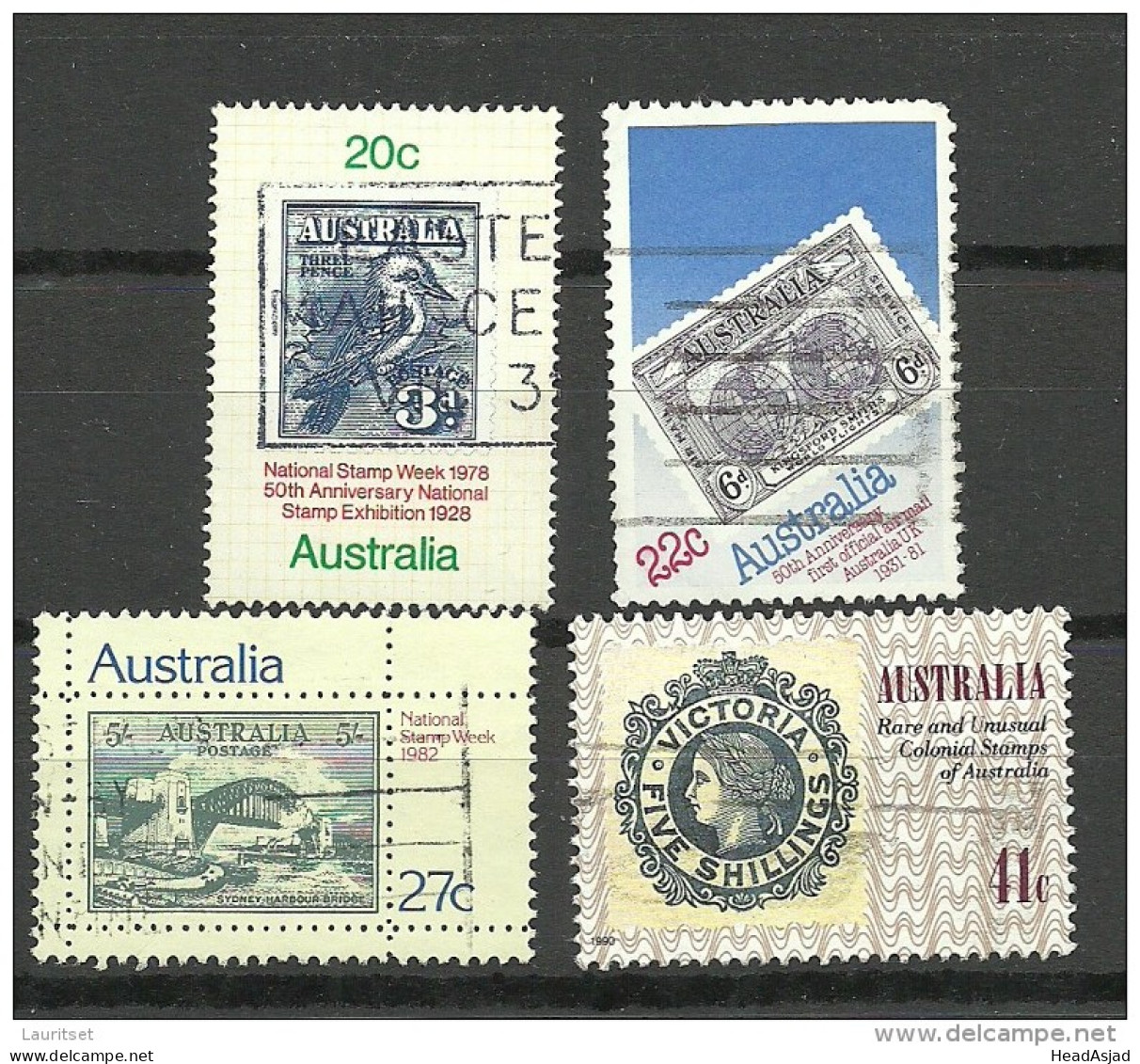 AUSTRALIA Stamp On Stamp Marke Auf Marke O - Briefmarken Auf Briefmarken