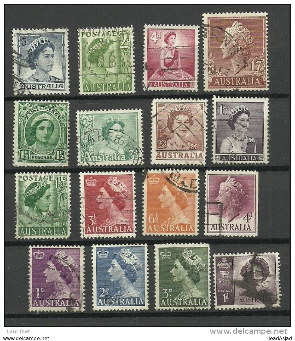 AUSTRALIA Small Lot Queen Elizabeth II Königin O - Femmes Célèbres