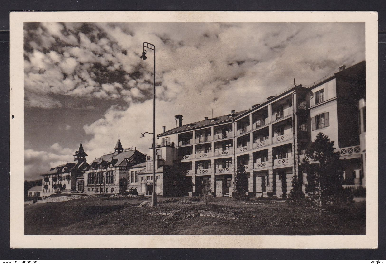 Czechia / Czechoslovakia - RPPC Strbske Pleso Grand Hotel Posted 1948 Poprad To V. Mezirici - Tchéquie