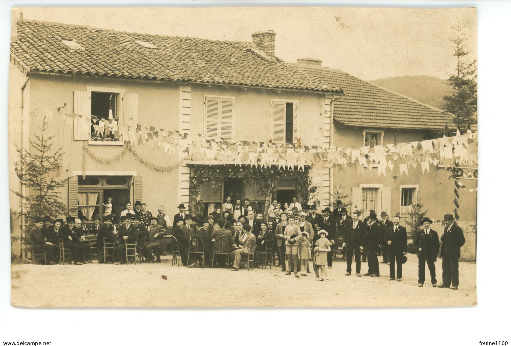 CARTE PHOTO De MUSSY SOUS DUN Place De La Croix ( épicerie / Café ) Superbe Animation - Andere & Zonder Classificatie