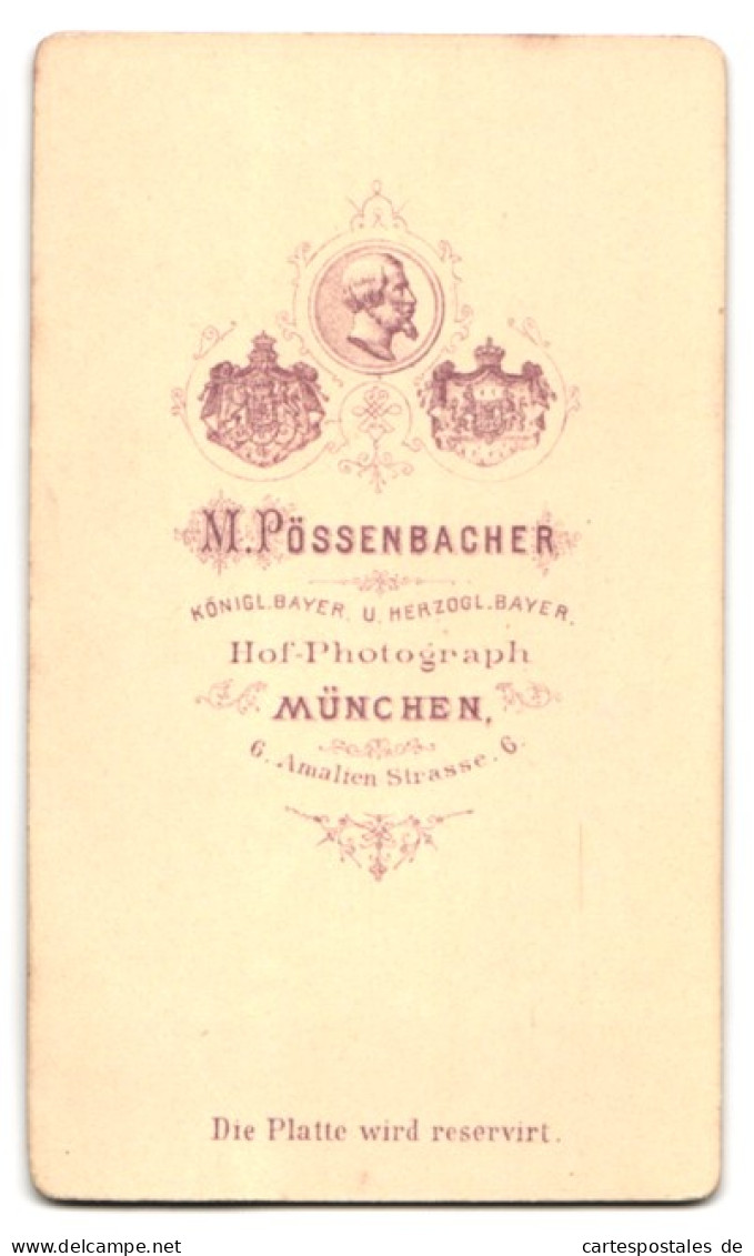 Fotografie M. Pössenbacher, München, Amalienstrasse 46, Portrait älterer Mann Mit Zwicker  - Anonymous Persons