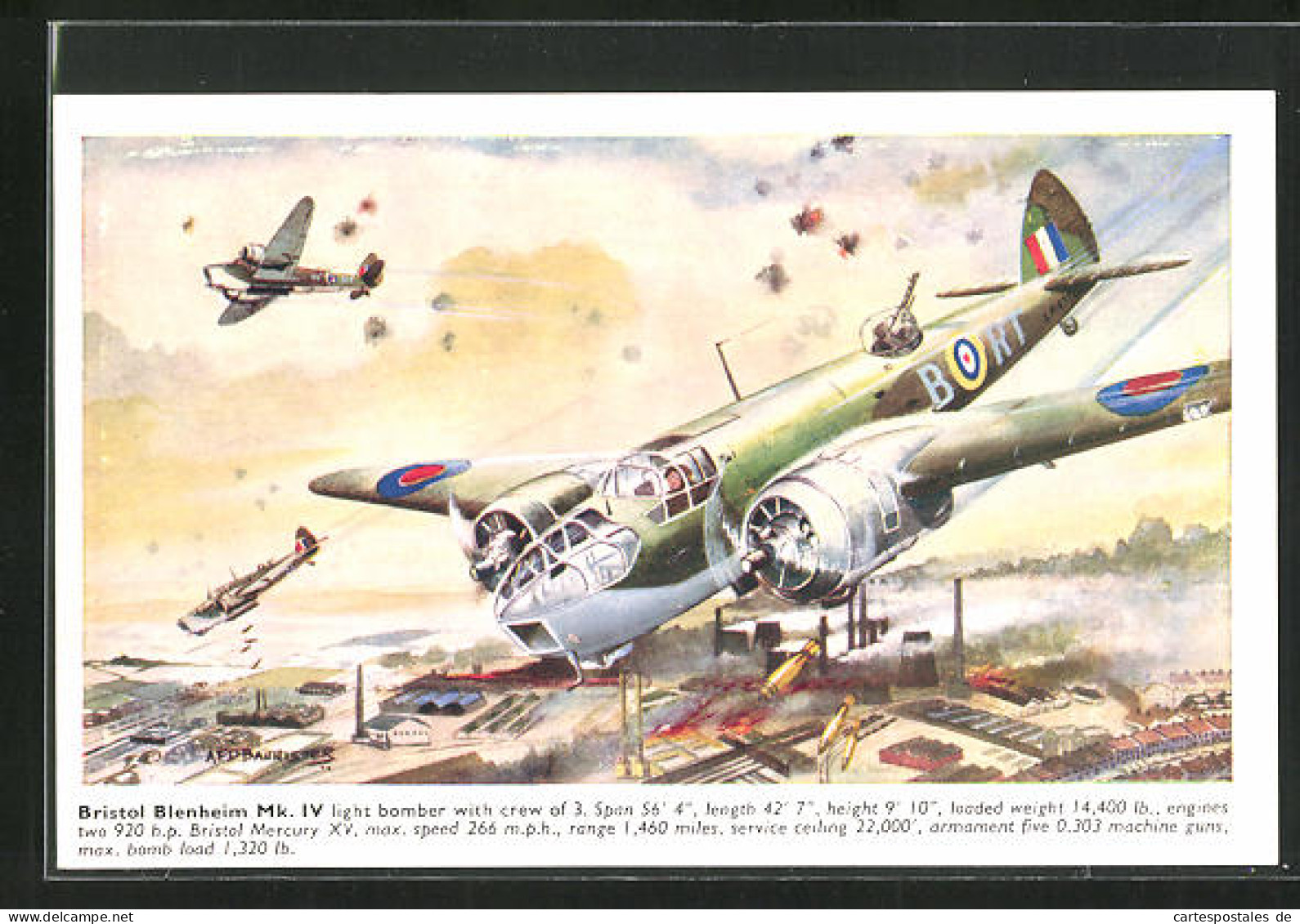 AK Flugzeug, Bristol Blenheim Mk. IV Light Bomber  - 1939-1945: 2a Guerra