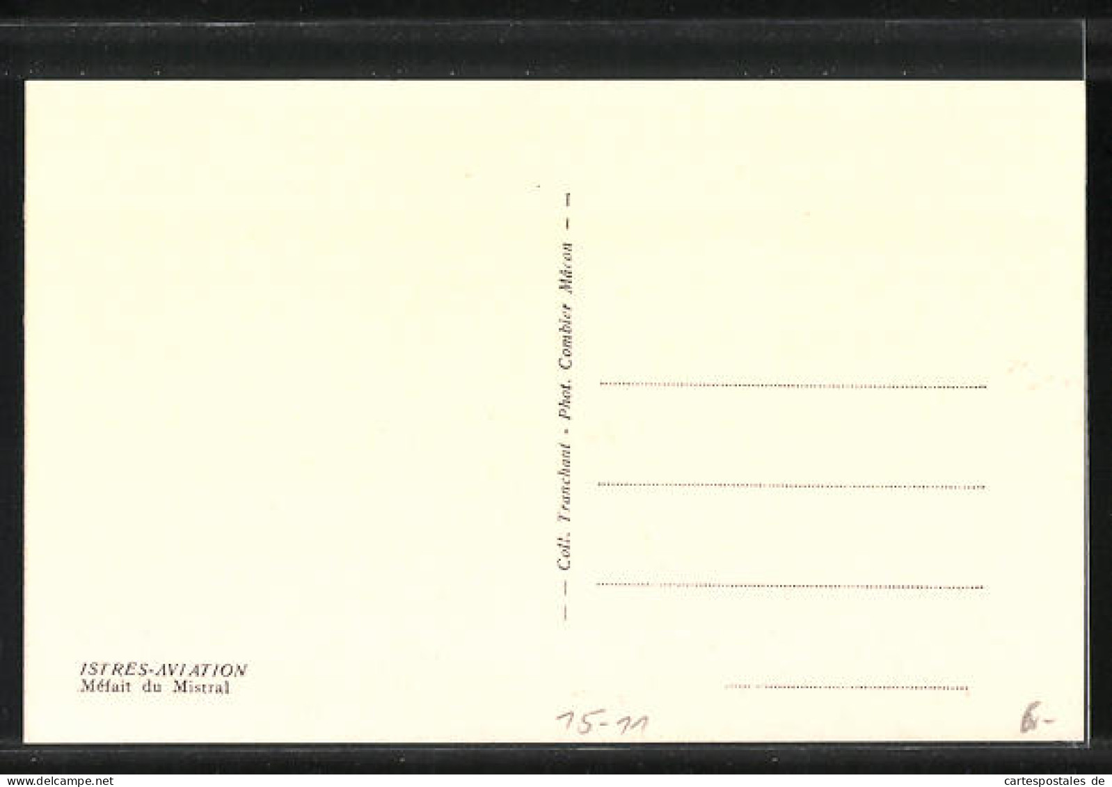 AK Istres-Aviation, Méfait Du Mistral, Flugzeug  - 1939-1945: 2nd War