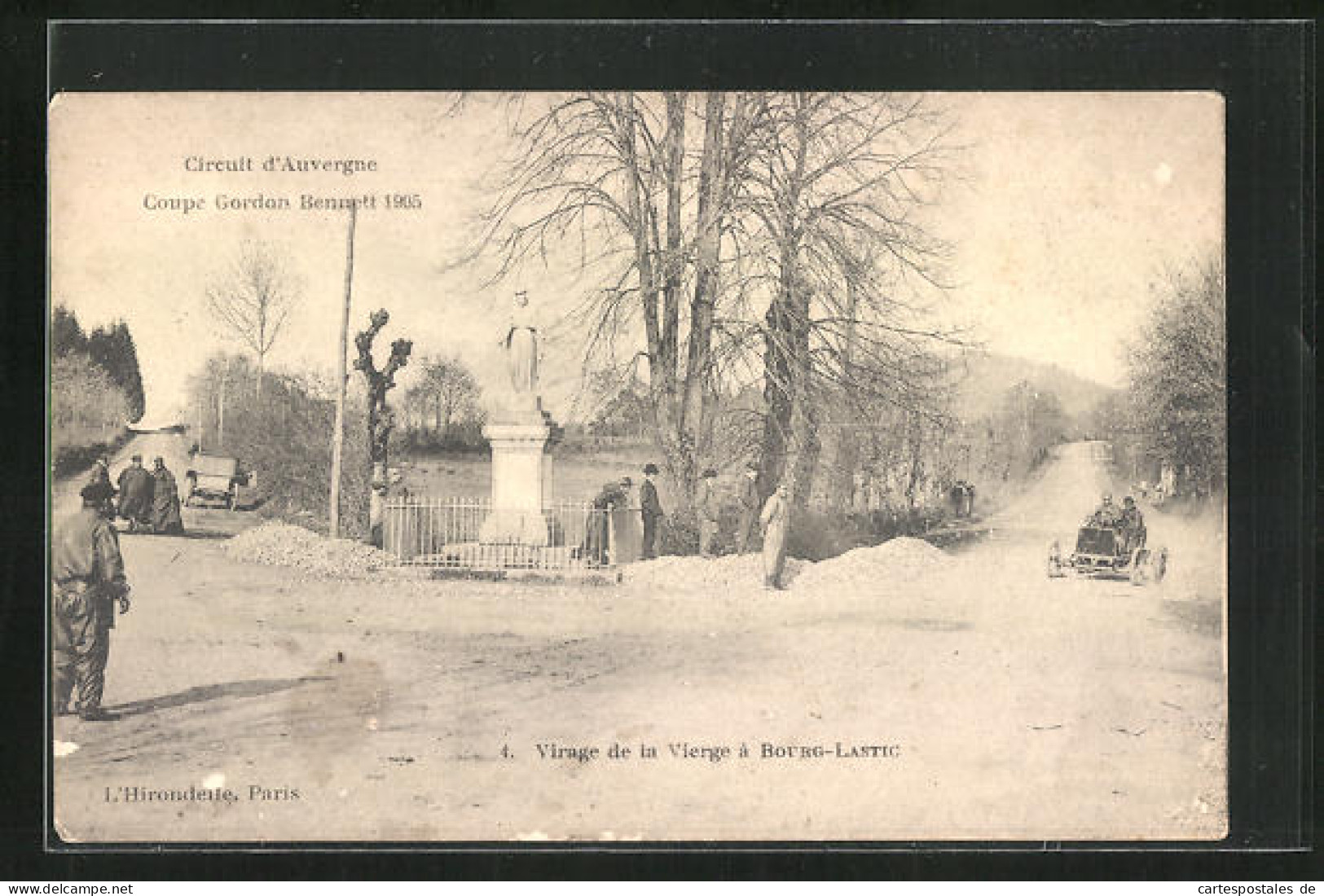 AK Circuit D`Auvergne, Coupe Gordon Bennett 1905, Virage De La Vierge à Bourg-Lastic, Autorennen  - Andere & Zonder Classificatie