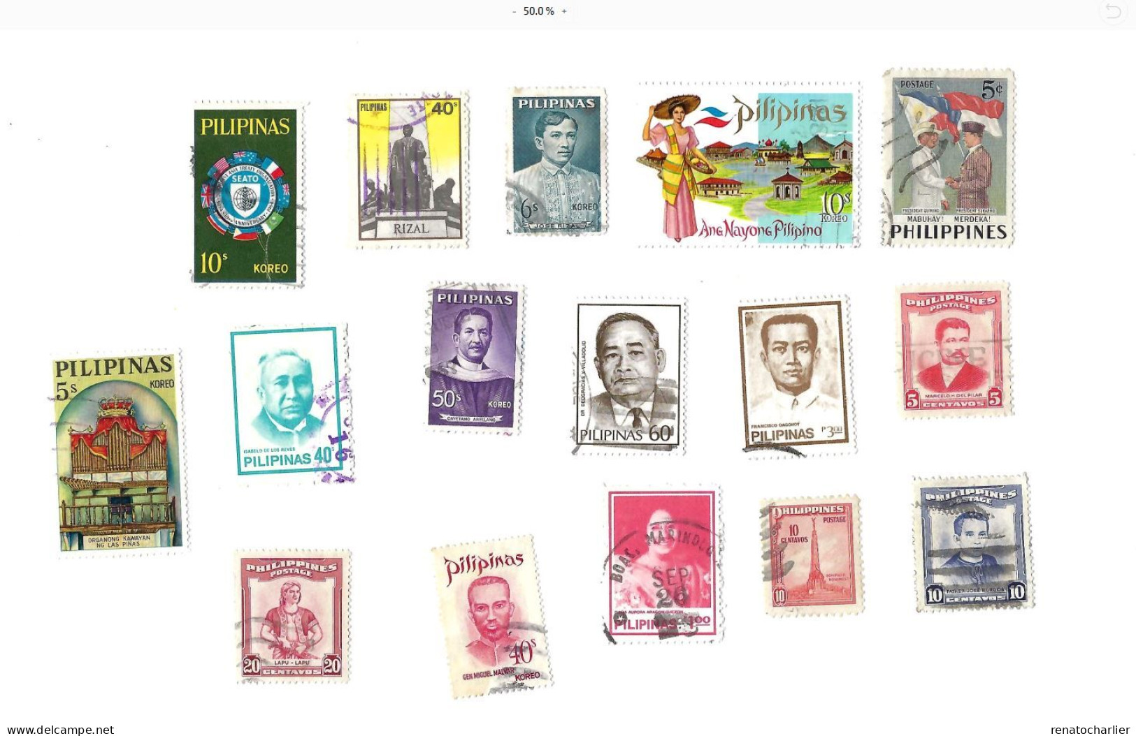 Collection De 48 Timbres  Oblitérés. - Philippinen