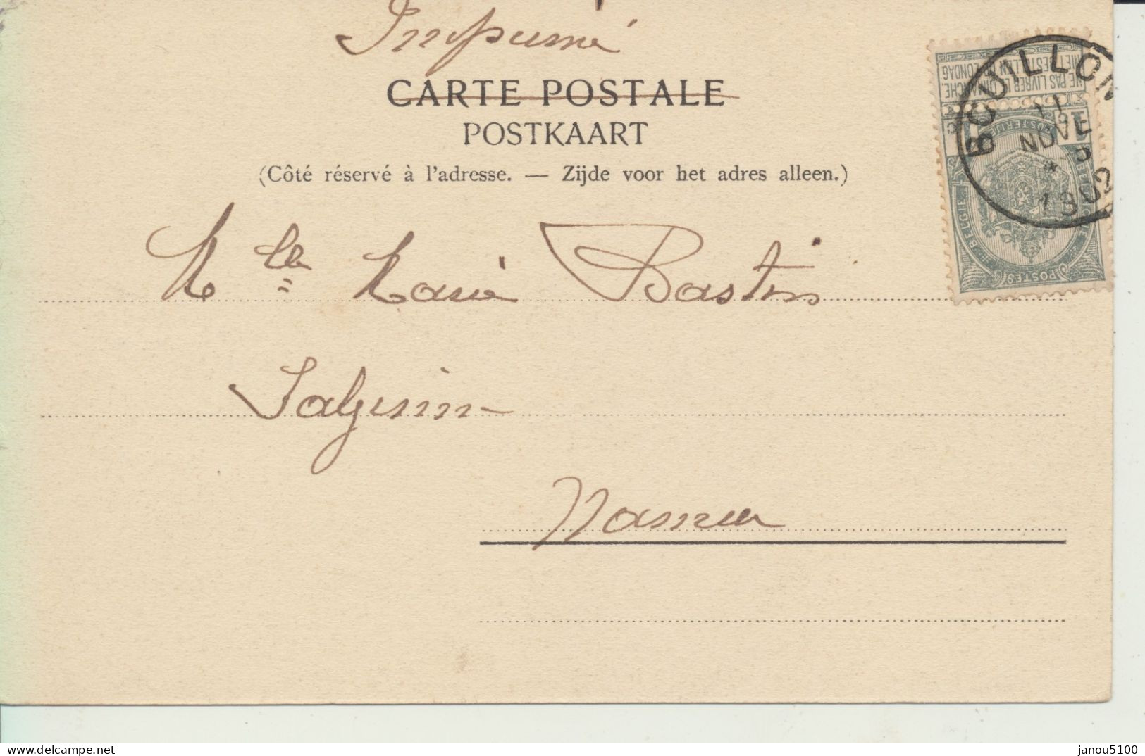 CARTE POSTALE BELGIQUE      BOUILLON   ( PROVINCE DE LUXEMBOURG )   VUE DU CHÂTEAU     1902. - Bouillon
