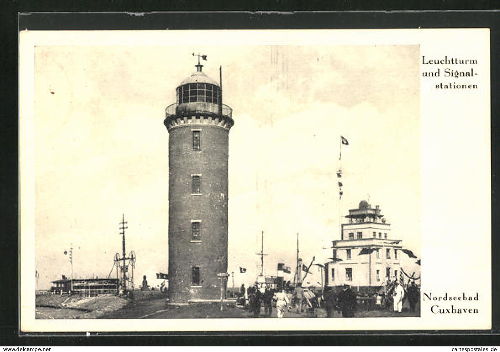 AK Cuxhaven, Leuchtturm Und Signalstation  - Leuchttürme