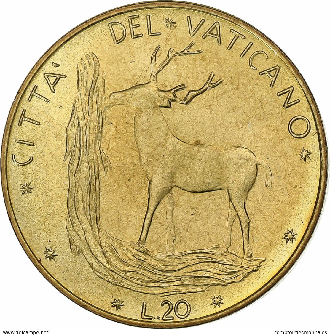 Vatican, Paul VI, 20 Lire, 1972 (Anno X), Rome, Bronze-Aluminium, SPL+, KM:120 - Vaticaanstad