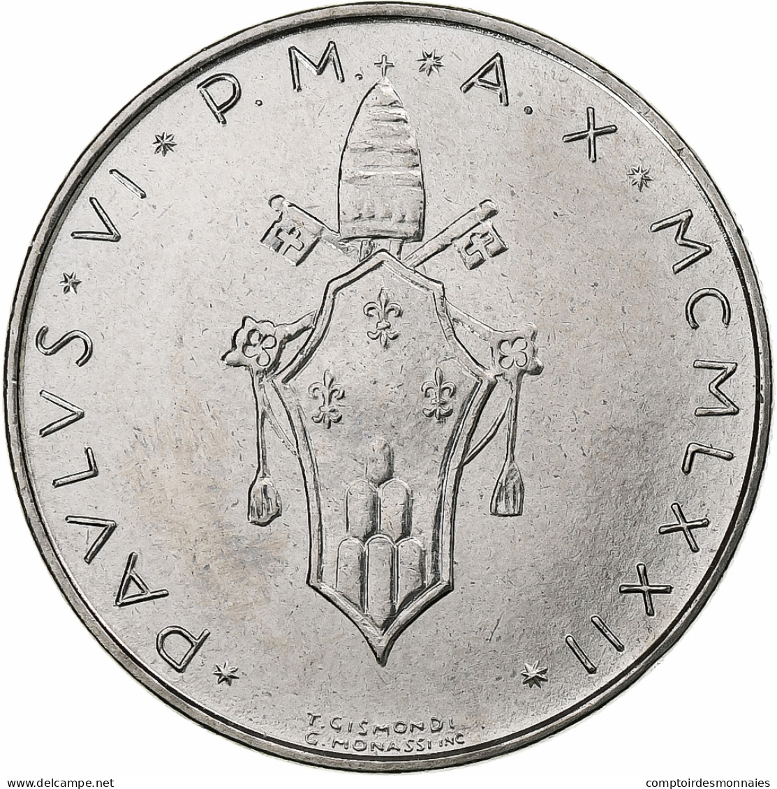 Vatican, Paul VI, 50 Lire, 1972 (Anno X), Rome, Acier Inoxydable, SPL+, KM:121 - Vaticaanstad