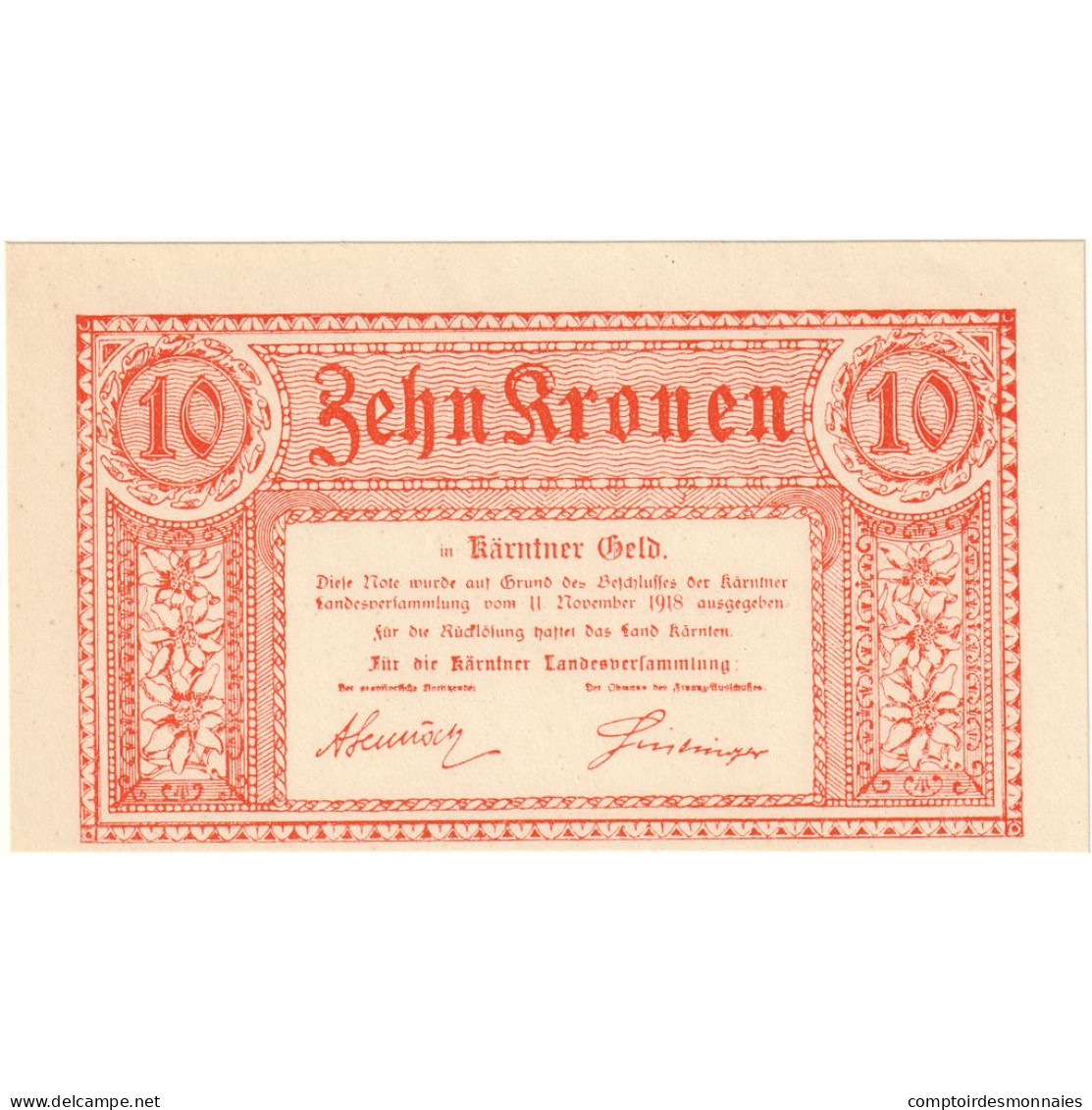 États Autrichiens, 10 Kronen, 1918, 1918-11-11, KM:S102, NEUF - Austria