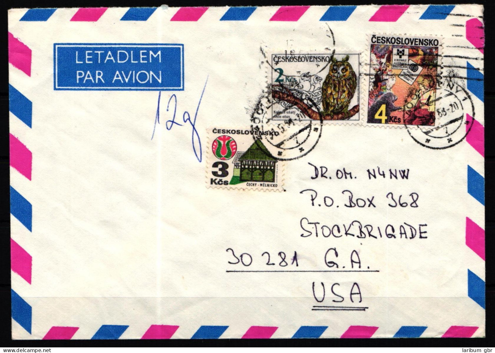 Tschechoslowakei 2876 Gestempelt Auf Brief, Eulen #KJ385 - Other & Unclassified
