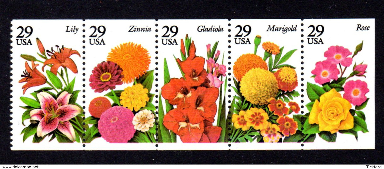 ETATS-UNIS / USA 1994 - Yvert #2223/2227 - Scott #2829/2833 - Neufs ** / MNH - Flore, Fleurs De Jardins - Nuovi